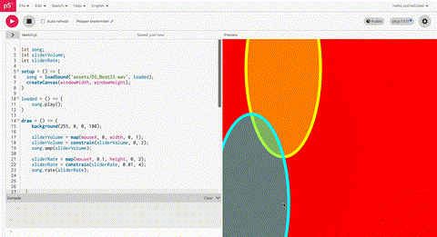 I tried softer colours and light gradients, like from cyan to orange.