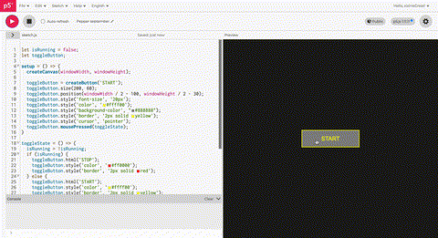 Then I added some logic. I created a feedback system. When the user clicks, the button changes colour, like the border turns red. This shows the action is received.
