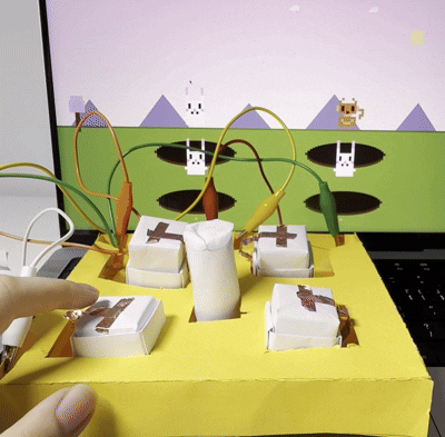 This image shows the controller being used with the digital game for the first time.