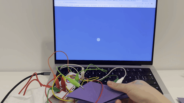 I simplified the screen to a single visual object so I could focus on whether the touch input was working properly.